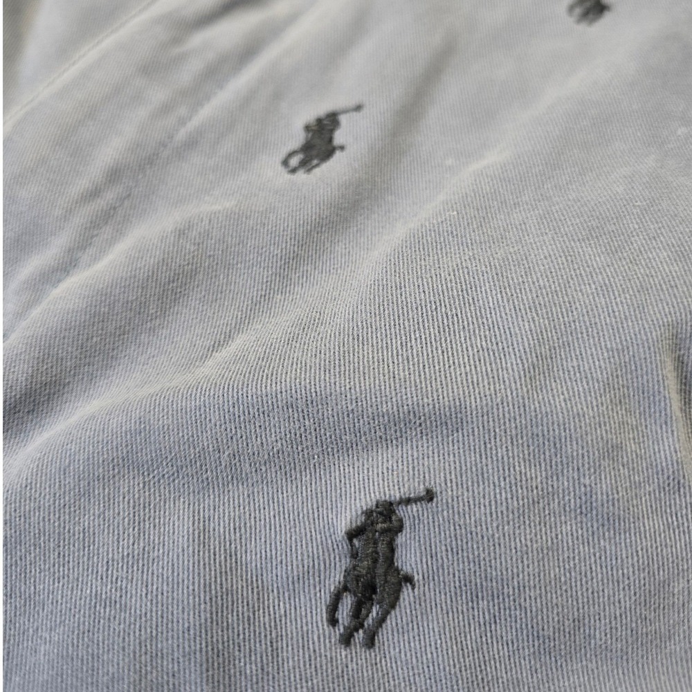Polo Ralph Lauren Tyler Shorts Men 42 Blue All Over Pony Embroidered Cotton - Picture 12 of 12